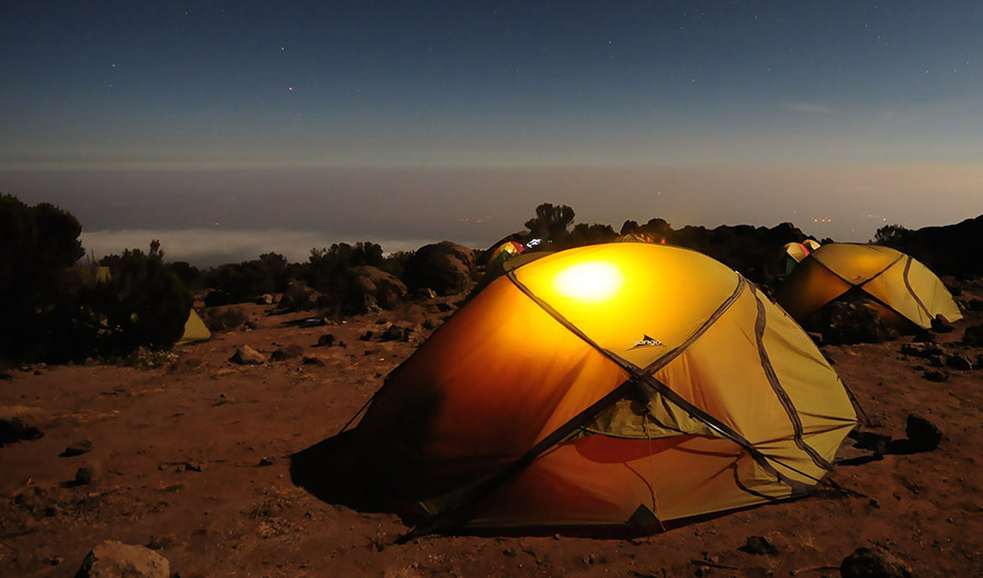camping at night